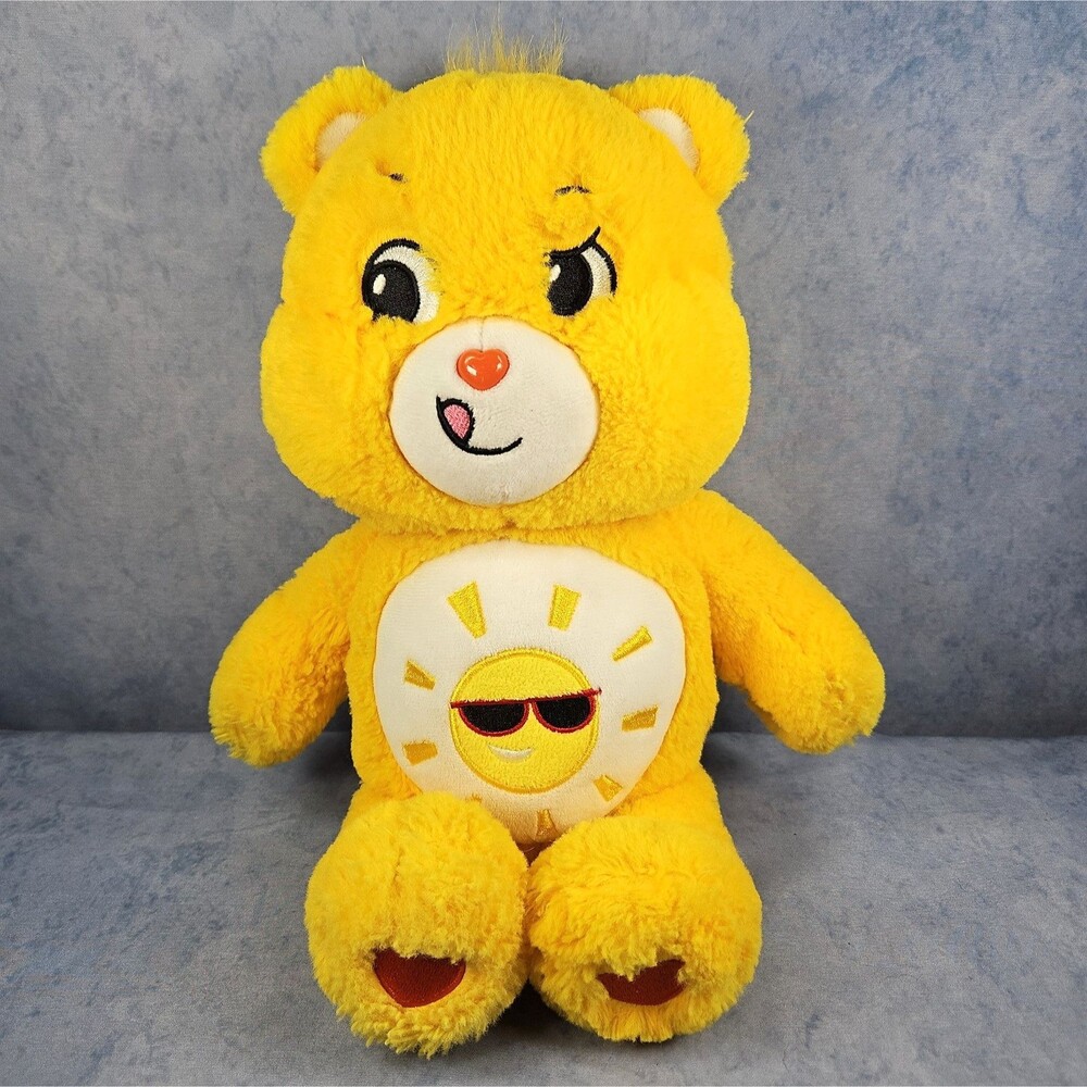 Care Bears Funshine Bear 14" Plush Yellow Sunshine Sun Stuffed Animal Toy 2020